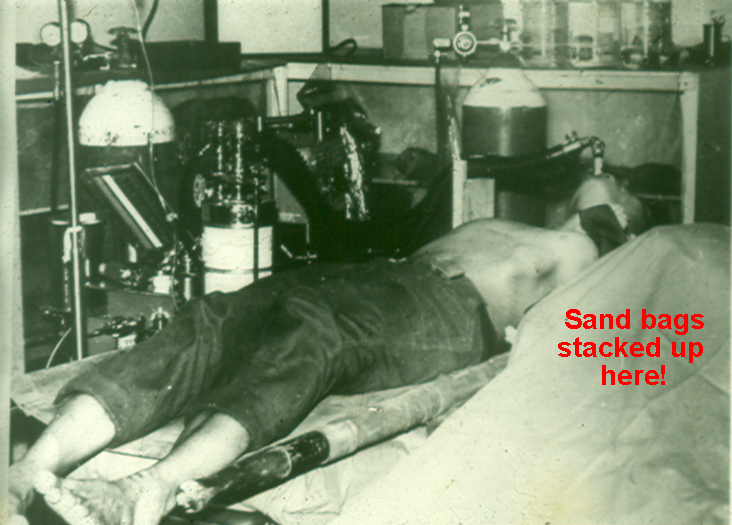 The doctor wanted to operate from behind the sand bags!